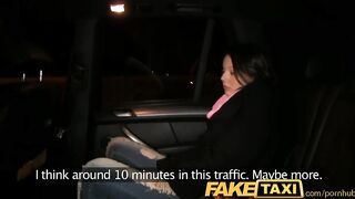 Taxi babe fucked by cabbie on backseat