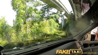Taxi Young Euro girl penetrated by huge cock under bridge in public