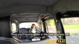 Taxi Back seat anal for curvy lass in London taxi cab
