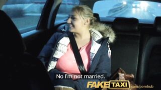 Taxi Blonde with Huge tits pays her debt
