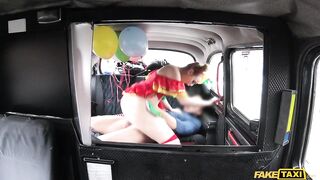 Fake Taxi - Little Valentines Day cosplay clown SQUIRTS and CUMS HARD