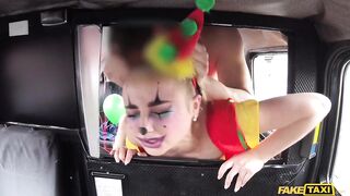 Fake Taxi - Little Valentines Day cosplay clown SQUIRTS and CUMS HARD