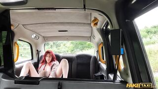 Fake Taxi - slim French redhead in a hurry can barely fit a huge Italian cock inside her tight pussy