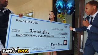 Sexy - Karlee Grey Wins Big, Takes On Two Monsters of Cock!