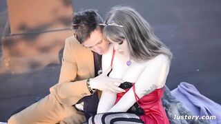 Dom/Sub Play On A Public Rooftop