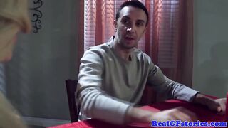 Real housewife gets pussy creamed on