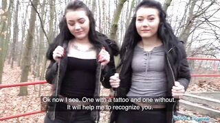 Public Sex Real Twins stopped on the street