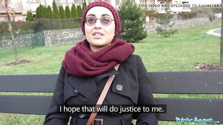 Public Sex Afghan beauty pays to fuck a big cock