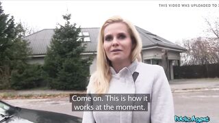 Public Sex, Blonde MILF with Big Boobs Fucks a Stranger