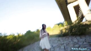 Public Sex Big dick POV blowjob and outdoor sex with small tits Ara Mix
