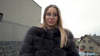 Public Sex – Hot looking MILF in Glasses has a perfect body for a hard quick pov fuck