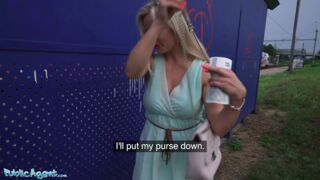 Public Sex, Big Tits Blonde Lily Joy Fucked in a Field