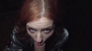 Public Sex Ginger haired babe squirts all over my cock