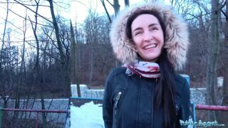 Public Sex Brunette with nice natural tits and pale skin