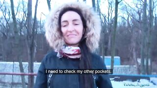 Public Sex Brunette with nice natural tits and pale skin