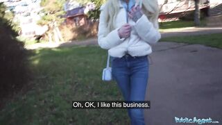 Public Sex German blonde MILF gets a creampie from a big cock