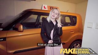 Hot Driving School - Big ass big tits blonde Czech fucks a chunky big dick
