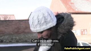Sensual euro babe cumsprayed during carsex