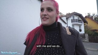 Public Sex – Curvy Tattooed Babe with Massive Tits Fucked in a Basement