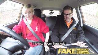 Hot Driving School Back seat pussy squirting and creampie
