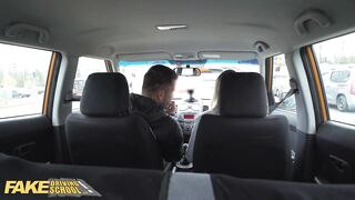 Hot Driving Instructor with Big Natural Tits Fucked POV