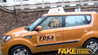 Hot Driving School lesbian sex with hot Australian babe