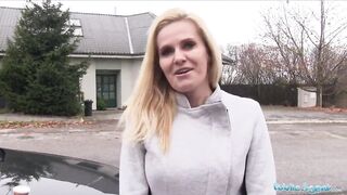 Public Sex Desperate MILF Black Canary Fucks for a Job