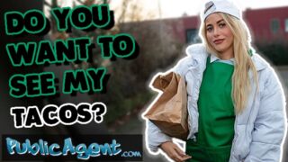 Public Sex Do you want to see my tacos XXX parody 18 year old blonde waitress