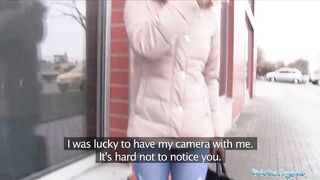 Public Sex Hot blonde Lucy Shine takes cash for sex