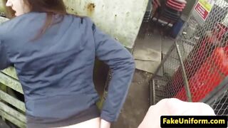 Romanian brit amateur spunked in mouth by cop