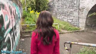 Public Sex Polish MILF boss wants big dick public POV caught giving sloppy blowjob outdoors
