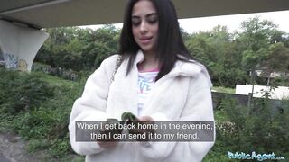Public Sex - British Brunette Teen with Big Tits Sucks and Fucks after Nearly Getting Run Over by a Runaway Hot Taxi