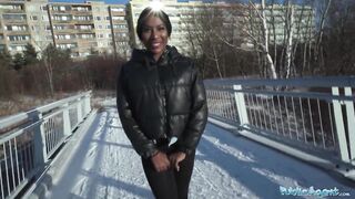 Public Sex Josy Black shows her big beautiful black ass whilst riding a big fat dick