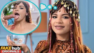 Sex - Tiny little latina palm reader sees COCK in her future!