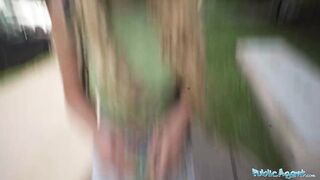 Public Sex Hot young blonde wants strangers big cock for content creation