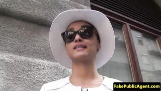 Ebony euro doggystyle fucked by sham agent