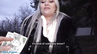 Public Sex, Outdoor Blowjob & Basement Fuck for Big Tits