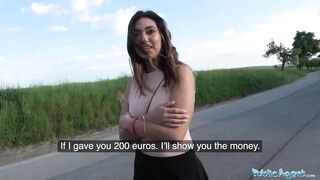 Public Sex Mexican babe Frida Sante gives roadside blowjob