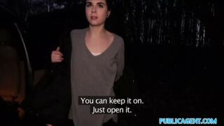 Public Sex Spanish Student fucks for party cash