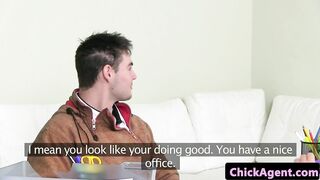 Chick casting agent cumsprayed in mouth