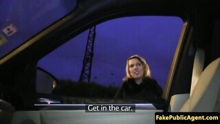 Pickedup cocksucker creampied after carsex