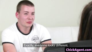 Auditioning euro babe pussylicked before riding