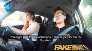 Hot Driving School Redhead lusts after instructors big cock