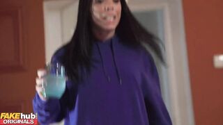 Sex HALLOWEEN - Scarecrow Prank ends with hot Latina getting fucked Anal by college boyfriend