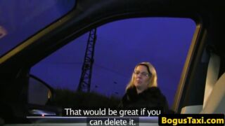 Blonde euro pussy fucks doggystyle outside