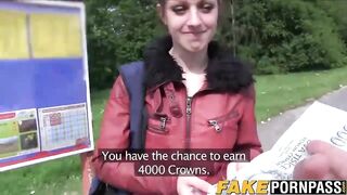 Skinny brunette but with amazing ass gets cunt filled
