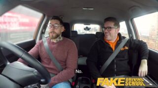 Hot Driving School 2 students have hot backseat sex