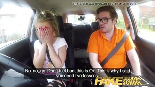 Hot Driving School Blonde busty Polish tight pussy fucked