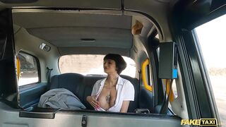 Hot Taxi Super Sexy French Student Seduces Taxi Driver for a Free Ride