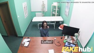 Hot Hospital Swallowing doctors hot cum helps babes throat